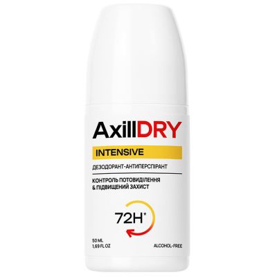 Кульковий дезодорант-антиперспірант AxillDRY Intensive до 72 годин 50 мл Кульковий дезодорант-антиперспірант AxillDRY Intensive до 72 годин 50 мл