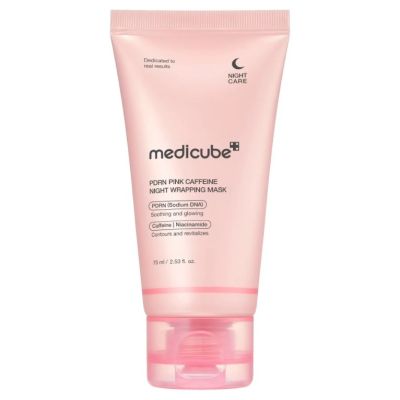 Нічна маска-плівка з полінуклеотидами та кофеїном Medicube PDRN Pink Caffeine Night Wrapping Mask, 75 мл