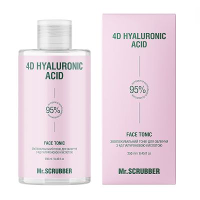 Зволожувальний тонік для обличчя Mr.SCRUBBER 4D Hyaluronic Acid з 4Д гіалуроновою кислотою 250 ml Зволожувальний тонік для обличчя Mr.SCRUBBER 4D Hyaluronic Acid з 4Д гіалуроновою кислотою 250 ml