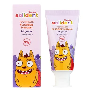 Дитяча зубна паста з фтором Solident Junior ягідний мікс 50 ml