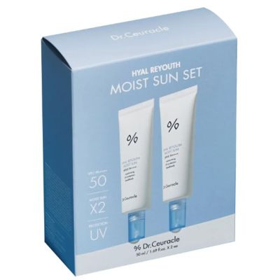 Набір зволожуючих сонцезахисних кремів SPF 50+/PA++++ 2 в 1 Dr.Ceuracle Hyal Reyouth Moist Sun Duo Set, 2 в 1