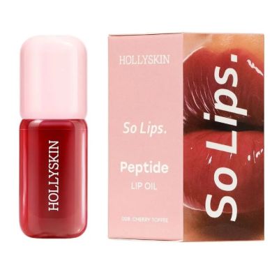 Зволожувальна олія для губ Hollyskin So Lips. Peptide Lip Oil 008. Cherry Toffee 4 мл