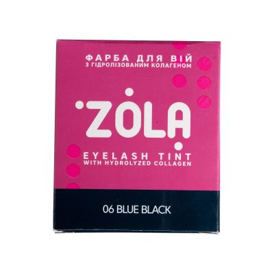 Фарба для брів з колагеном ZOLA Eyebrow Tint 06 синьо-чорний 5 мл
